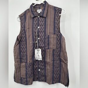 Engineered Garments Camp Shirt Sz 3 NWT Cotton, Button Front